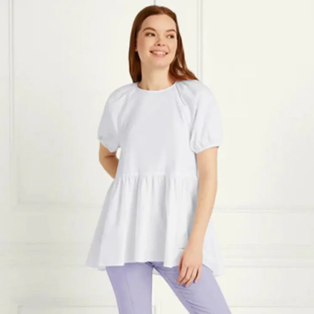 Hill House White Francesca Babydoll Top Sz XS NWT
